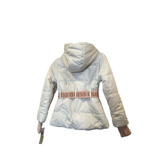 Guess Girl’s Puff Coat cream and pink Sz.10-12 NWT - Picture 3 of 5